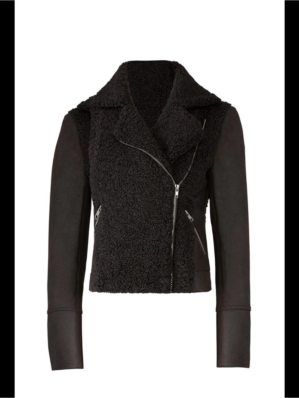 Nwt Greylin black Sherpa Moto Jacket size S